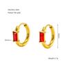 2025 New Zircon Colored Earrings Gold Plated Earrings Vintage Popular Premium Design Sense Earrings