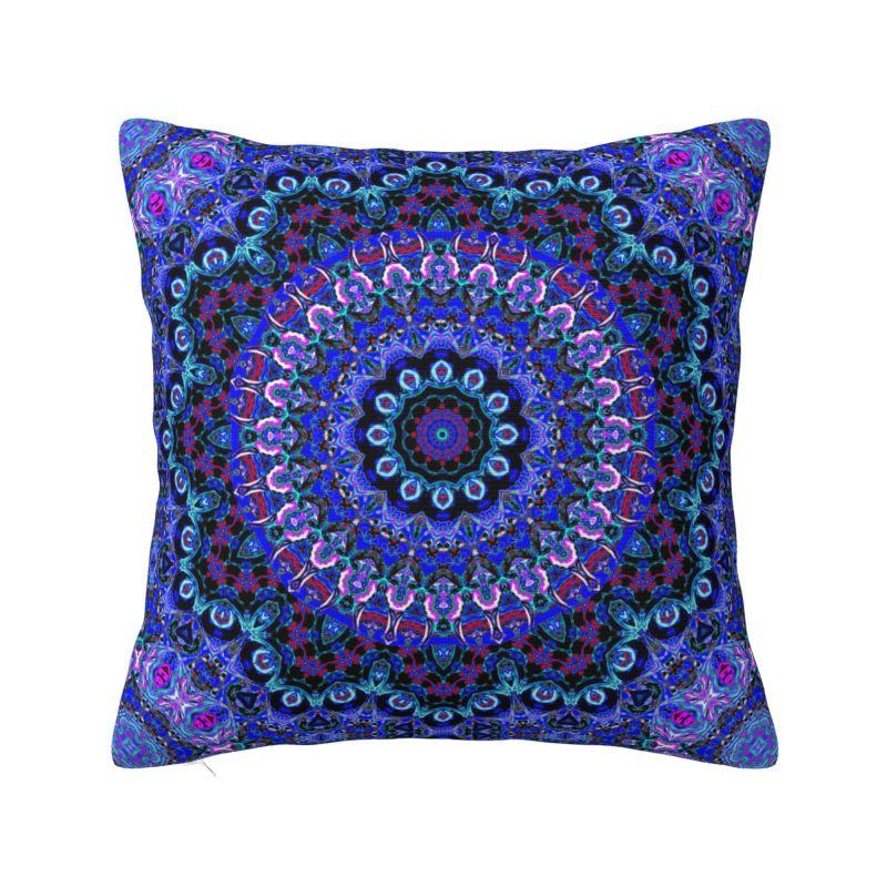 Custom Bohemia Ethnic Mandala Flower Cushion Cover 45x45 Cm Polyester Throw Pillow Case For Sofa Decoration Bedding Pillowcase