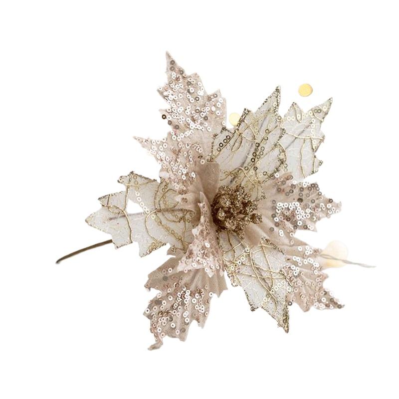 1 шт. искусственные рождественские цветы Navidad Glitter веселые рождественские украшения для дома рождественские елочные украшения новогодние подарки