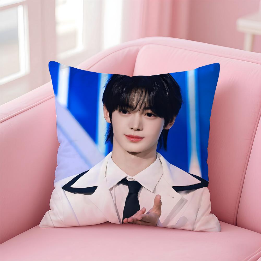 KPOP Boy of HHANJIN Singers Cushion Cover Pillowcase Short Plush Invisible zipper Room Sofa Cushion Cover