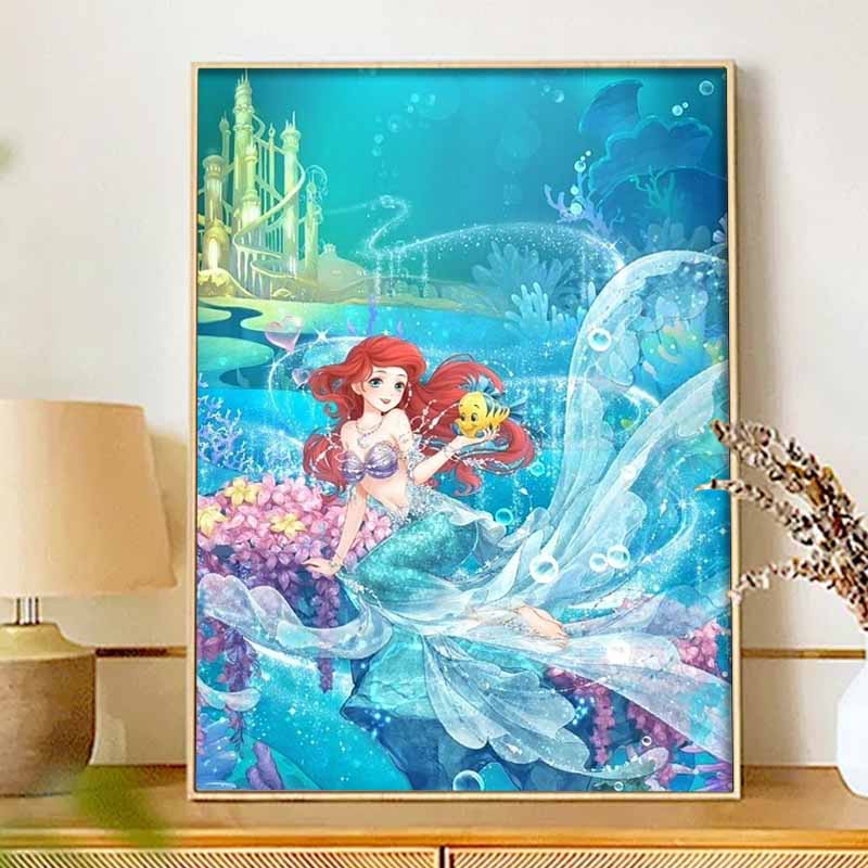 Disney Алмазная живопись 5D Ручная работа DIY Ариэль Алмазные наклейки Украшения для дома Комнаты Подарки