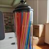 Практичный прозрачный держатель для соломинок с пылезащитной крышкой Удобный пластиковый диспенсер для соломинок для напитков Держатель для палочек