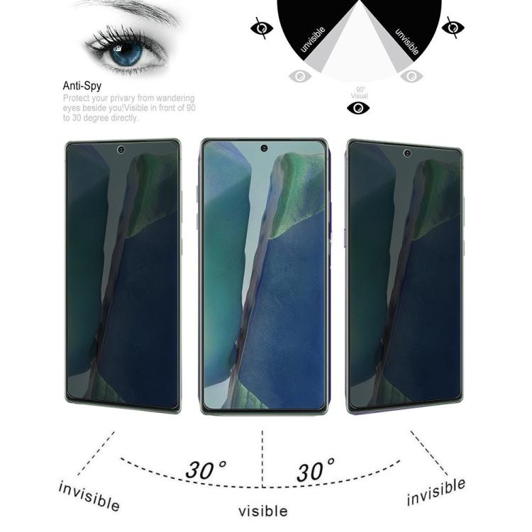 Для Samsung Galaxy Note20 9H 3D Изогнутая Антишпионская Закаленное Стекло на Весь Экран
