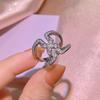 Креативное геометрическое кольцо из стерлингового серебра для женщин, кольцо с цирконом неправильной формы, ювелирный подарок на вечеринку, день рождения