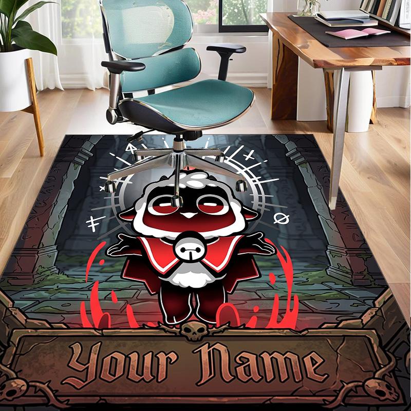 Custom Name Rug Cult Lamb Game Fantasy Area Rug Suitable for Indoor And Outdoor,Carpets for Homes, Offices,Living Rooms,Home Decor,Christmas Gift