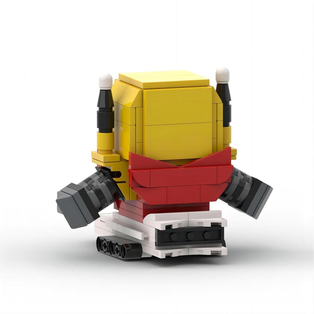 Квадратноголовые минифигурки MOC, совместимые строительные блоки, Универсальный Герой Робот-Получатель Нет. 3D-фигурка из конструктора для самостоятельной сборки