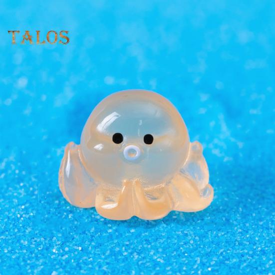 32 шт. Миниатюрные фигурки осьминогов, светящиеся в темноте, миниатюрные статуэтки осьминогов из смолы для волшебных садов, аквариумов, поделок своими руками