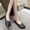 2024 Новые популярные женские туфли с квадратным носком на весну и осень, легкие, без застежек, универсальные Zapatos