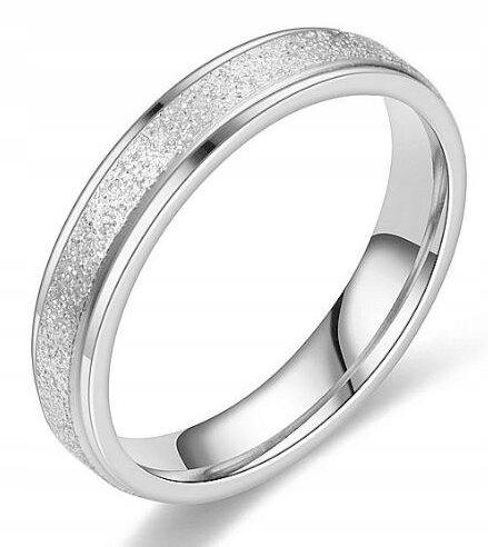 Silver Wedding Ring 316L Steel S.19