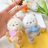 2pcs/set Magnetic Otter Keychain Panda Fruit Bag Charm Bee Cartoon Couple Pendants  Girls