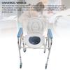 Bedside Commode Chair with Brake Wheels Carbon Steel Foldable Adjustable Height Multifunctional Toilet Chair