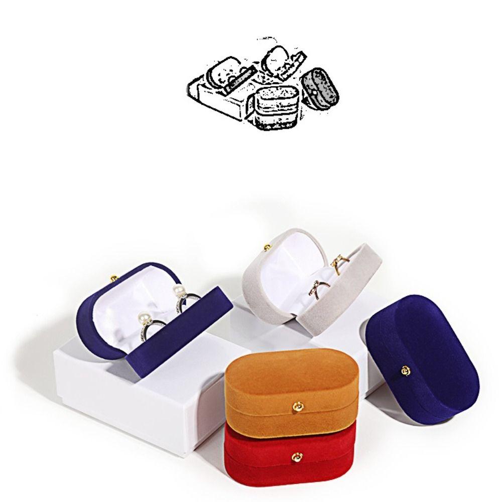 Бархатный чехол для обручального кольца, шкатулка для хранения ювелирных изделий, держатель для парных колец, ретро-коробка для парных колец