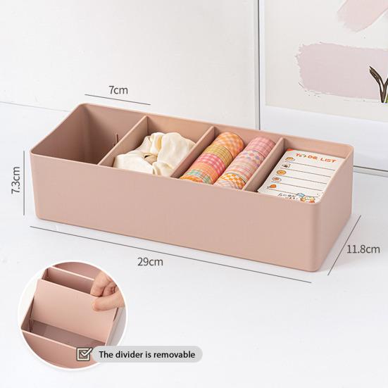 Adjustable Drawer Divider Box Multi-Compartment Drawer Organizer Desk Storage Box with Removable Dividers for Cosmetics Snacks