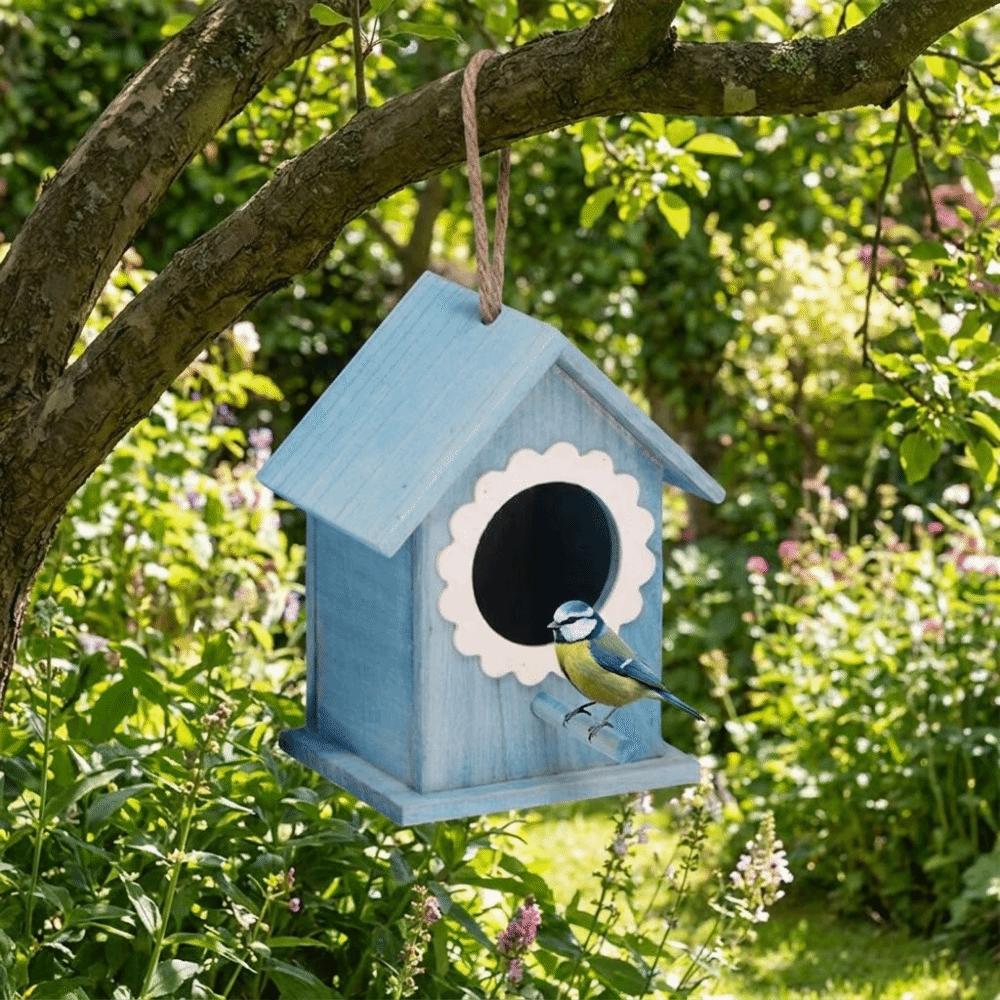 Wall Mounted Wooden Bird House Handmade Bird Breeding Box Hummingbird House  Outdoor Use