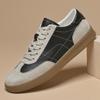 Fashion Men's Casual Shoes Suede Patchwork Leather Sports Shoes Breathable Round-toed Lace-up Lightweight and Comfortable Walking Shoes