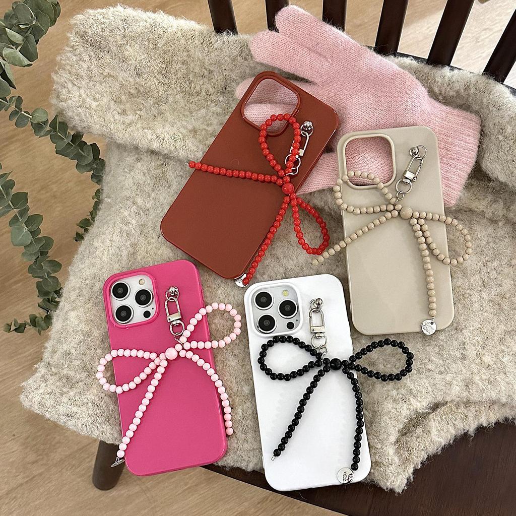 Жемчужный бисерный бантик Подвеска Подвеска Сладкий Крутой Ремешок для телефона Украшение для сумки Портативный Сладкий шнурок для девочек женщин