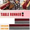 Black Red Table Runner Handmade Plaid For Family Dinner, Outdoor Or Indoor Parties Thanksgiving Christmas Gathering Party Decor