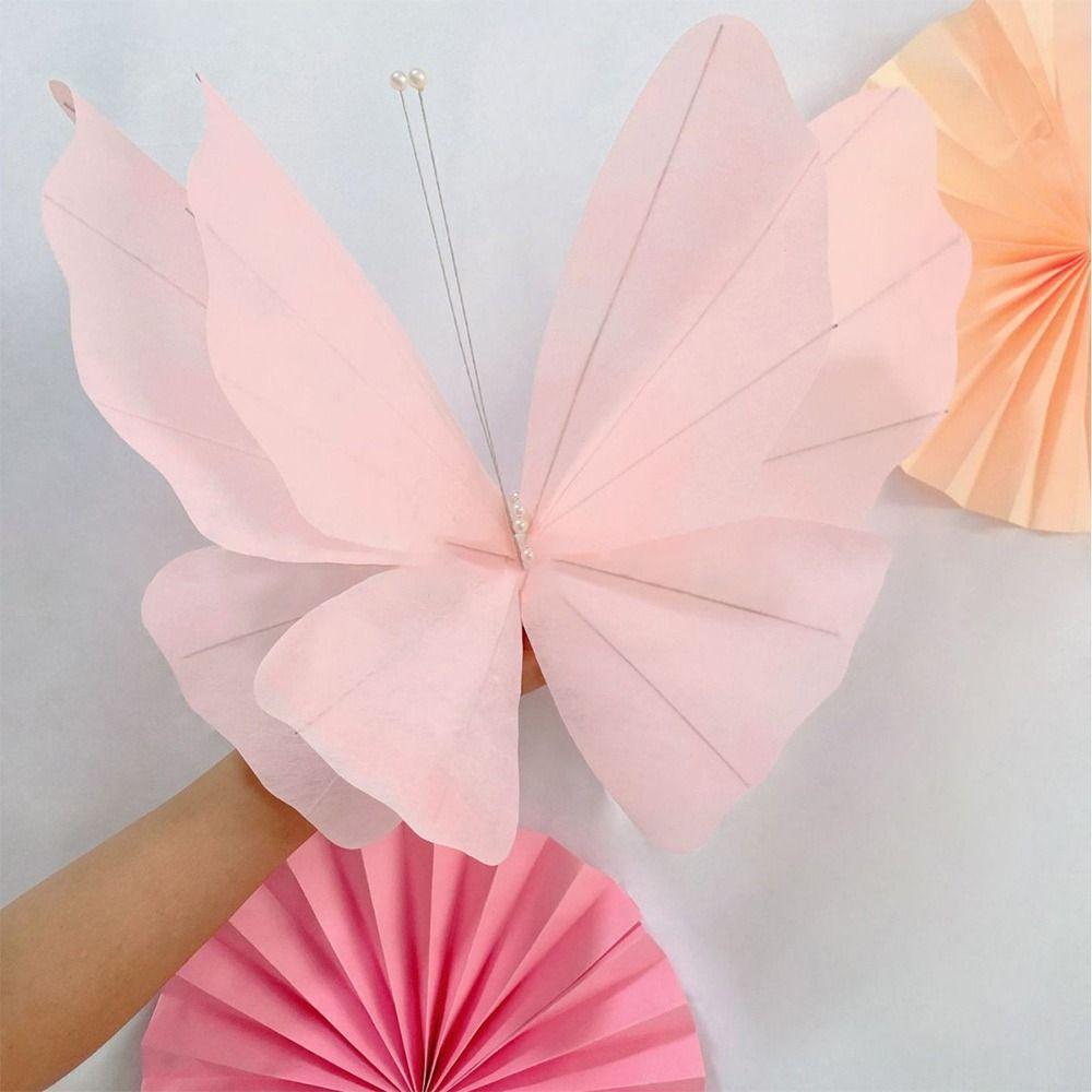 3D искусственная бабочка красочная бабочка цветок голова НОВАЯ крупномасштабная бабочка дорога