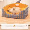 Зимняя теплая кровать для кошек, мягкая плюшевая кошачья кроватка, симпатичная кровать для кошек, съемный кошачий диван, утолщенная кровать для сна для кошек, товары для животных