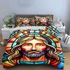 Colorful stained glass design. Bedding sets Duvet cover sets Duvet covers Pillowcases(1 * Duvet Cover 2 * Pillowcases without duvet insert)