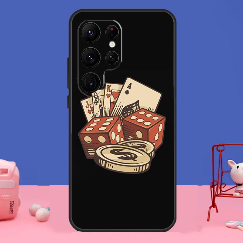 Чехол для покера в казино Лас-Вегаса для Samsung Galaxy S24 Ultra S23 S22 S21 S20 FE Note 20 S8 S9 S10 Note 10 Plus