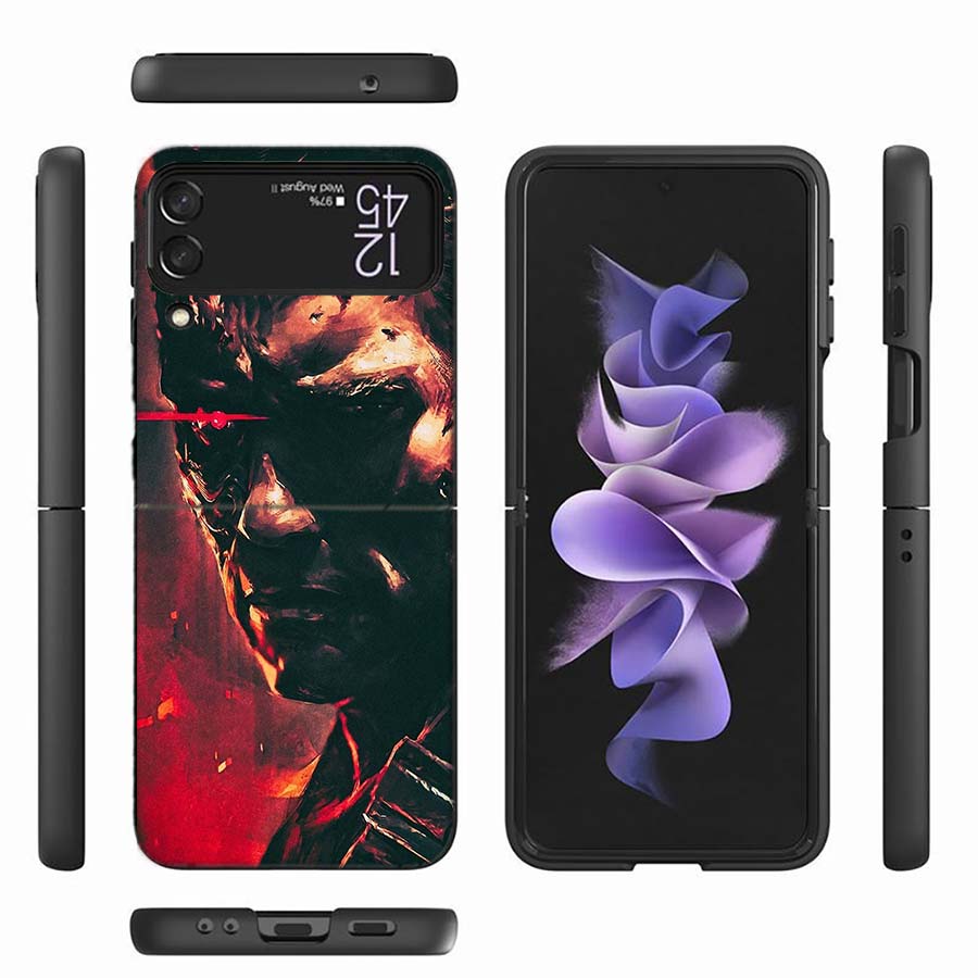 Чехол для телефона Arnold Schwarzenegger Terminator для Samsung Z Flip 6 7 5G Z Flip 5 Galaxy Z Flip 3 4 5G ZFlip Ударопрочный Жесткий Чехол
