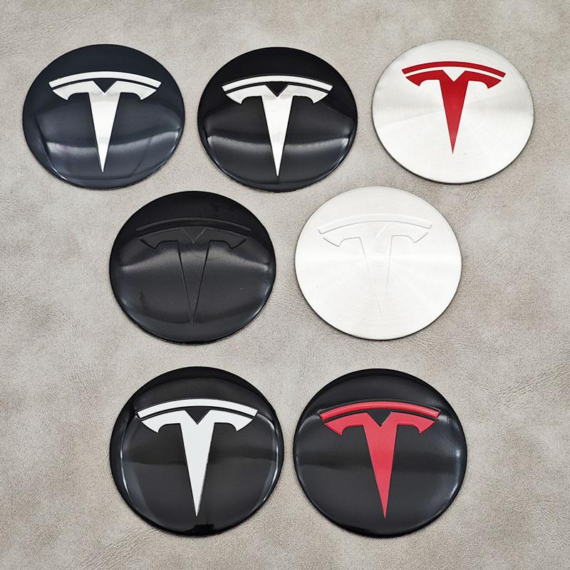 ZFX1 4 шт. 56 мм Колпачок ступицы Tesla с логотипом Высококачественная наклейка для Tesla Model 3 Y S X Персонализированные наклейки на автомобиль Автомобильные аксессуары