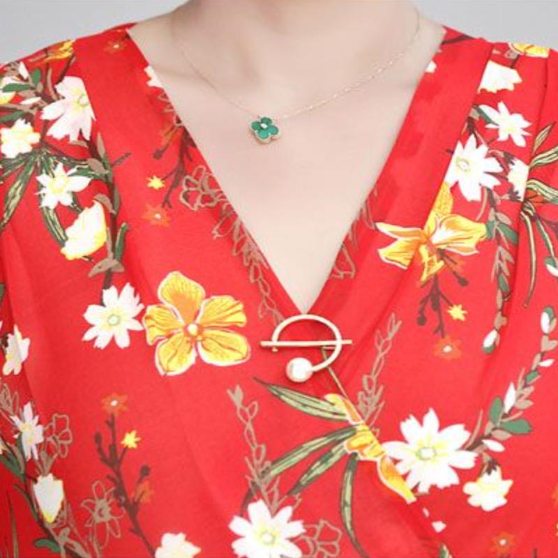 Шифоновое платье с короткими рукавами для матери. Длинная юбка большого размера в западном стиле для женщин среднего и старшего возраста. Шифоновые платья с длинными рукавами с цветочным принтом.