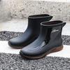 Модная обувь для воды, дождевая обувь, мужские короткие сапоги с утолщенной подошвой, рабочие короткие резиновые сапоги, мужская противоскользящая обувь, для рыбалки