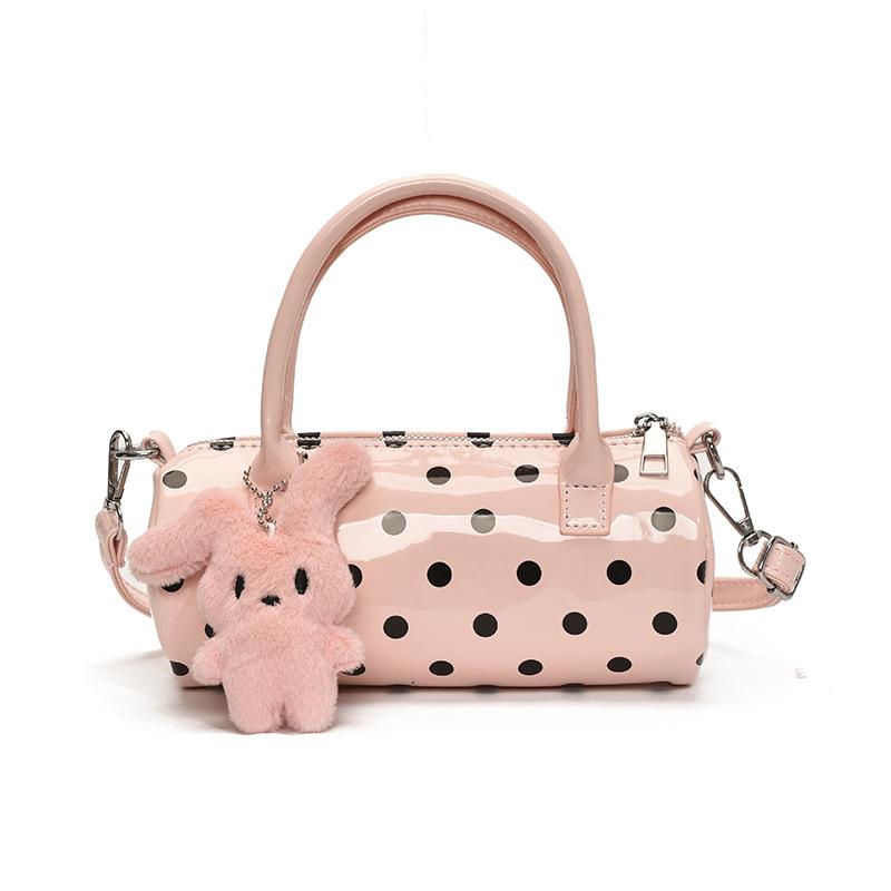 Новая модная персонализированная контрастная сумка-багет в горошек, женская повседневная универсальная сумка-мессенджер для поездок на работу