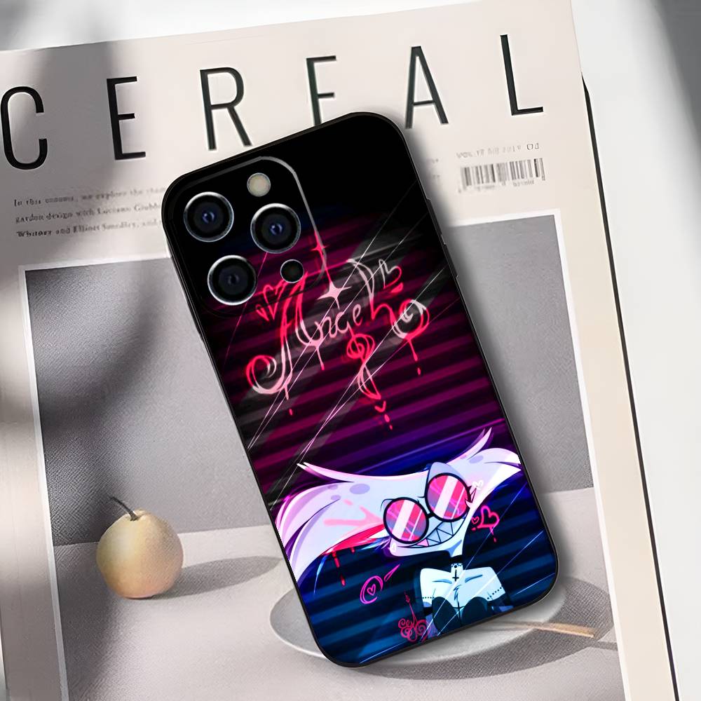 Чехол для телефона Angel Dust H-Hazbin H-Hotel для iPhone 17,16,15,14,13,12,11 Plus,Pro Max,XS, Мягкий силиконовый черный чехол