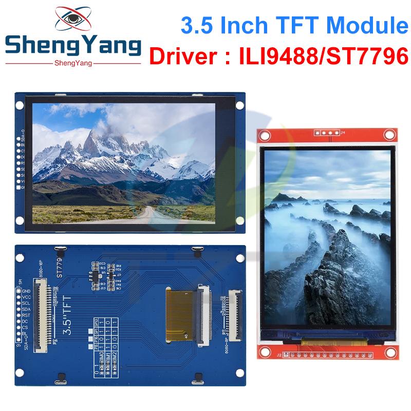 TZT 3,5-дюймовый TFT LCD модуль с сенсорным экраном 3,5 дюйма 480x320 ST7796U ILI9488 LCD дисплей для Arduino UNO MEGA2560 Без сенсора