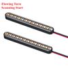 2Pcs Motorcycle LED License Plate Strip Flowing Turn Signal Tail Brake Light 12V