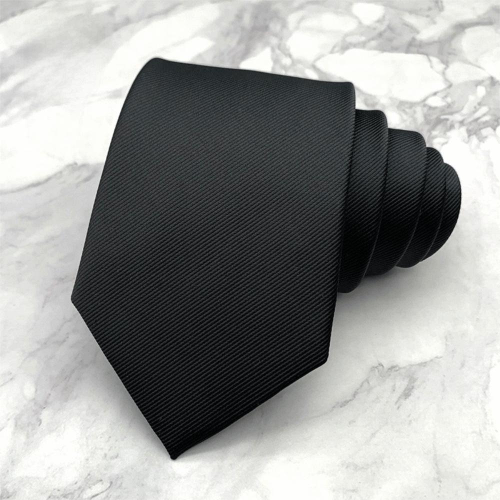 Однотонный мужской галстук Цветочный ретро-галстук Классический черный галстук Рубашка