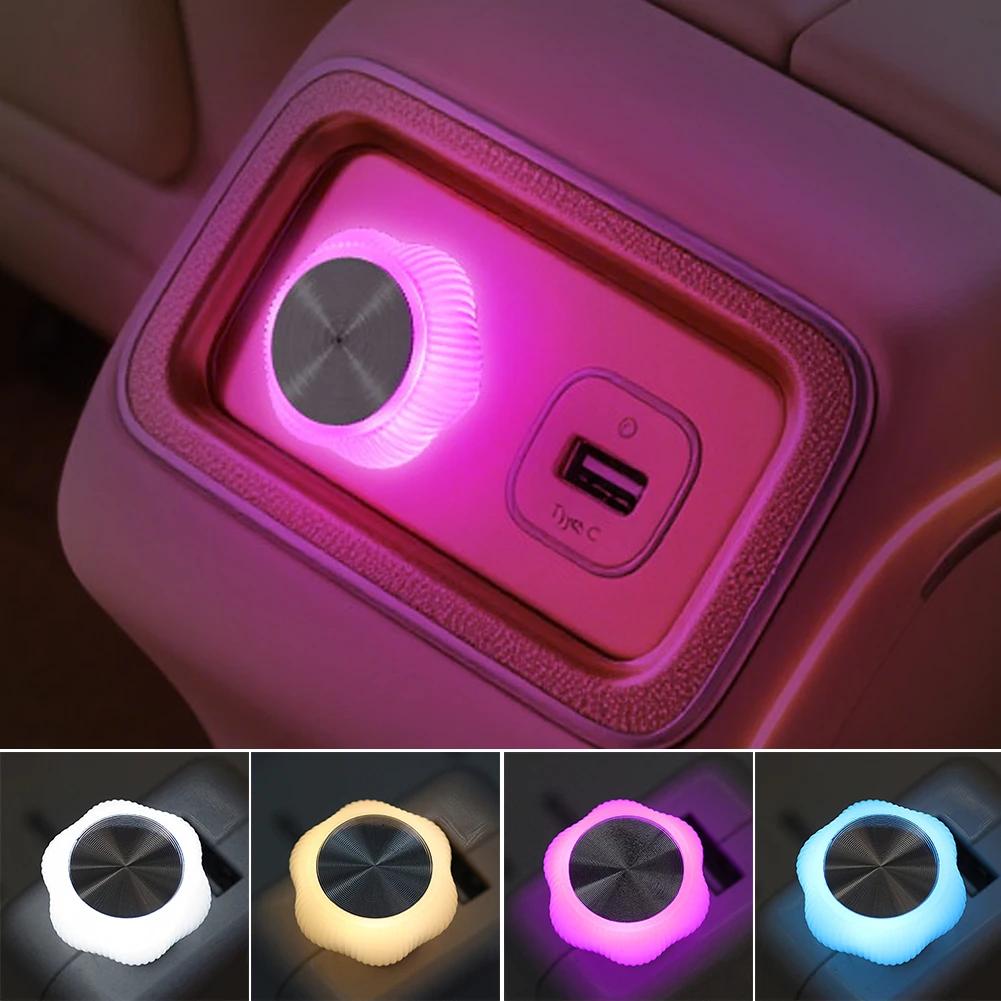 Новая автомобильная подсветка салона беспроводная USB бесплатная светодиодная подсветка салона автомобиля дышащий свет автомобиля беспроводная модификация цветная ночная подсветка