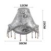 Абажур для настольной лампы в европейском стиле, тканевый, прикроватный, настенный светильник, абажуры, бахрома, бусины, декоративный чехол для настольной лампы E27
