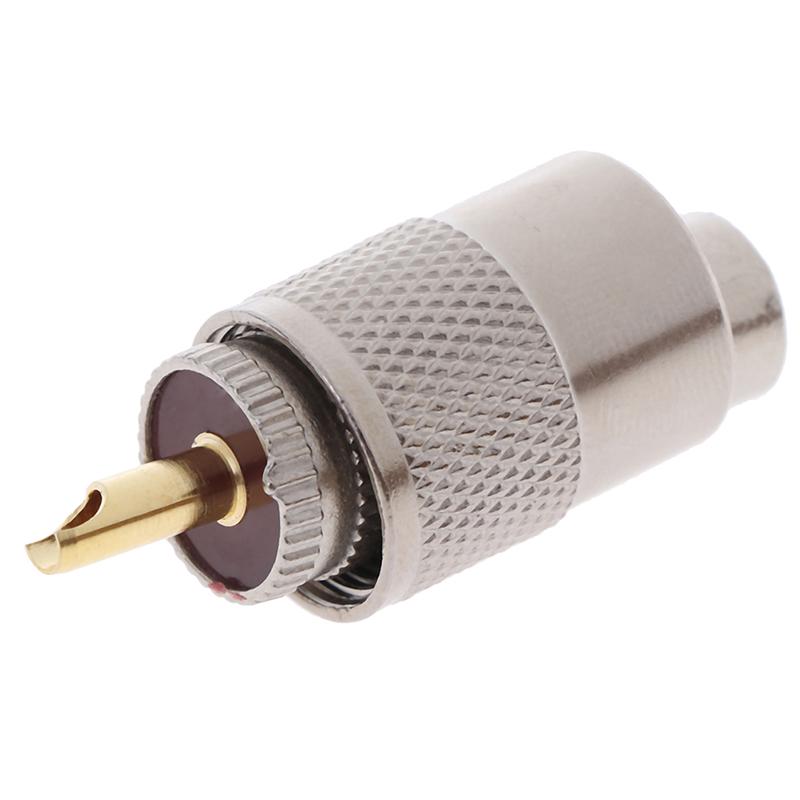 1Pc Uhf Pl259 Male Plug Straight Solder Connector Adapter For Rg8U Rg58-3