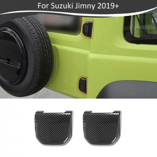 Carbon Fiber Rear Door Tailgate Hinge Cover Trim Decor For Suzuki Jimny +