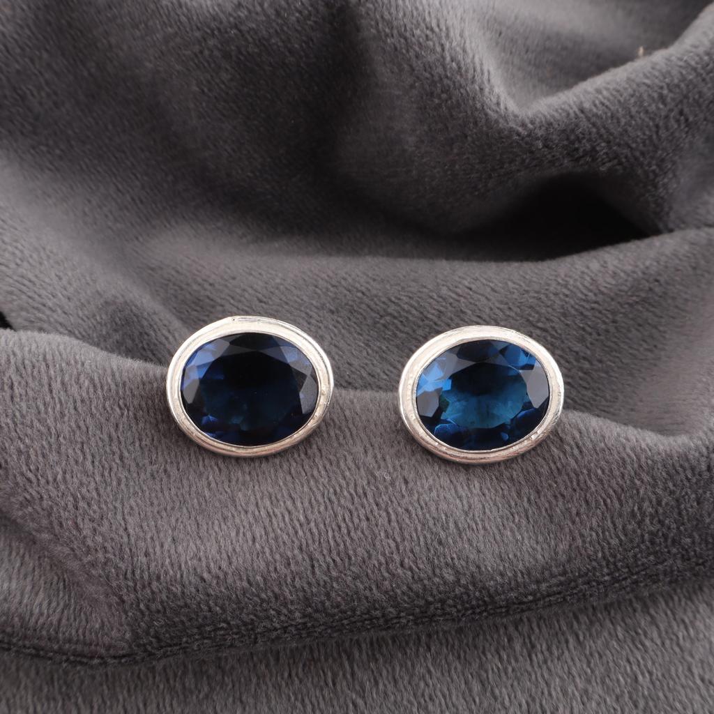 Украшения с лондонским голубым топазом, серьги из стерлингового серебра 925 пробы, серьги с драгоценными камнями ручной работы на День памяти
