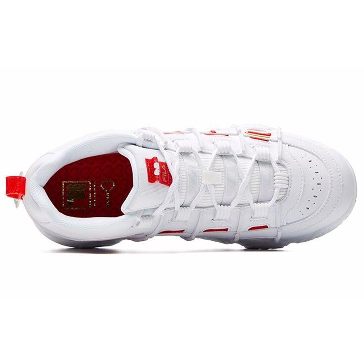 Fila Panini Fashion Casual Classic Comfortable Versatile Low-Top Retro Basketball Shoes Men Sneaker White Red F12M111228FFR