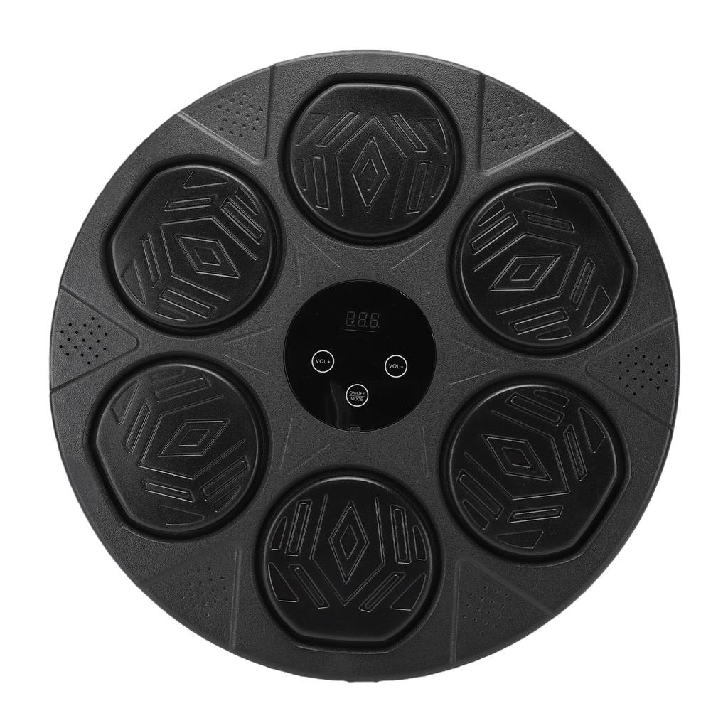 Музыкальная боксерская машина Тренажер для отработки ударов Bluetooth Электронная боксерская мишень с 7 регулируемыми скоростями Светодиодные огни Без сверления