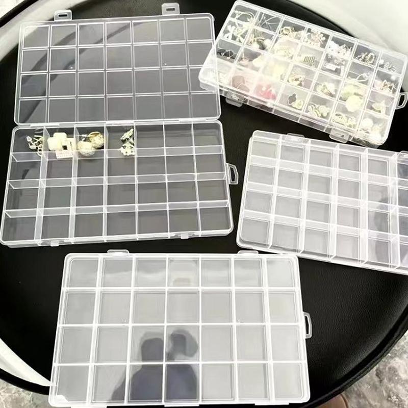 28 сеток прозрачный органайзер коробка пластиковый квадратный органайзер коробки для хранения для дома косметика ювелирные изделия аксессуары органайзер
