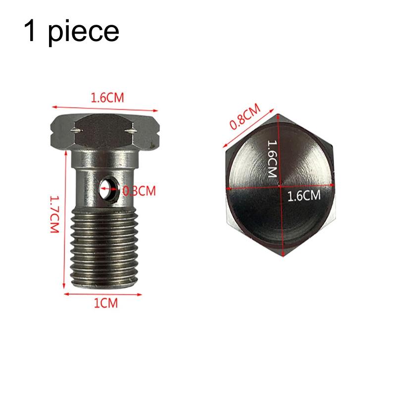 1pc Motorcycle Hydraulic Brake Hose Stainless Steel Rotary Oil Pipeline Joint Auto Banjo Fitting Oil Line Adaptor Universal