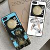 Musical Instrument Drum Rock Black Phone Case For Samsung ZFlip7 ZFlip6 ZFlip5 ZFlip4 ZFlip3 5G Hard Protective Galaxy Z Flip 3