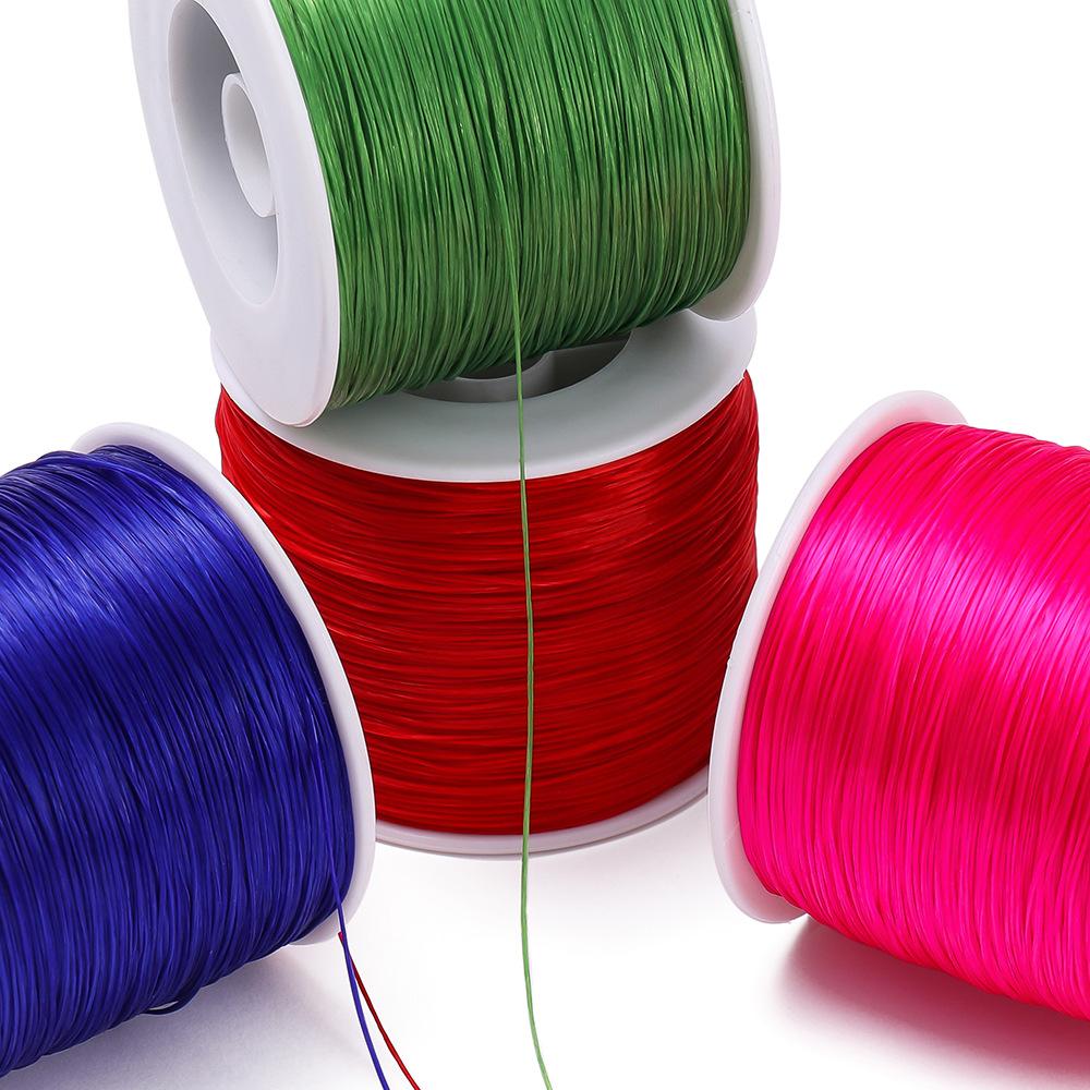 0,8 мм Корейская импортная эластичная леска, плоская шелковая эластичная леска ТПУ, эластичная леска для бисера, сделай сам, браслет, ожерелье, бусины