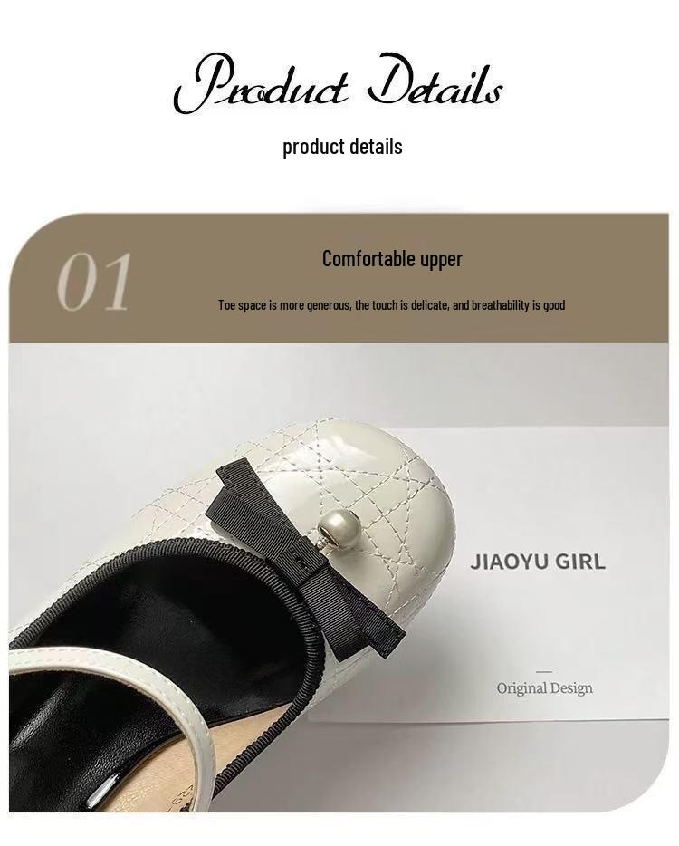 French Chic Chunky Heel Mary Janes with Bow - Spring 2025 Collection