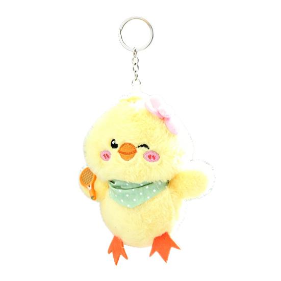 Cute Yellow Chick Plush Keychain Soft Stuffed Animal Pendant Cute Fluffy Bag Backpack Charm Adorable Gift for Animal