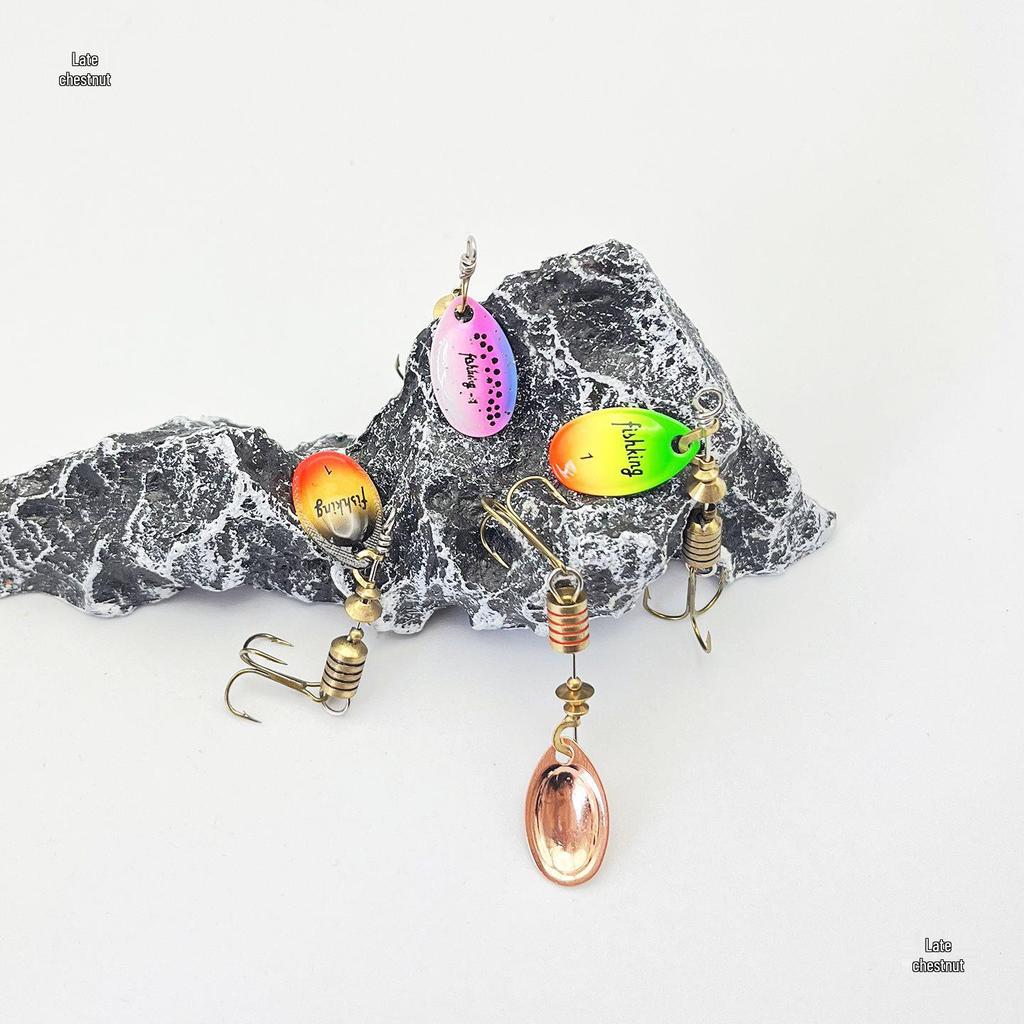 Блесна-вертушка Shengshi Ji «Бионическая радужная форель» с вращающимся тройным крючком