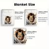 Custom Squirrel Blanket Red Squirrel Peeking Tree Hollow Forest Design Personalized Name Fleece Throw All Season Soft Warm