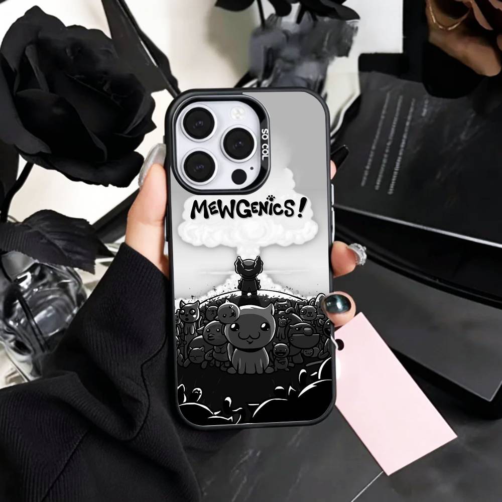 2026Game M-Mewgenics Phone Case For iPhone17,16,15,14,13,12,11 Plus,Pro Max Colored Silver Plated Inside Cover